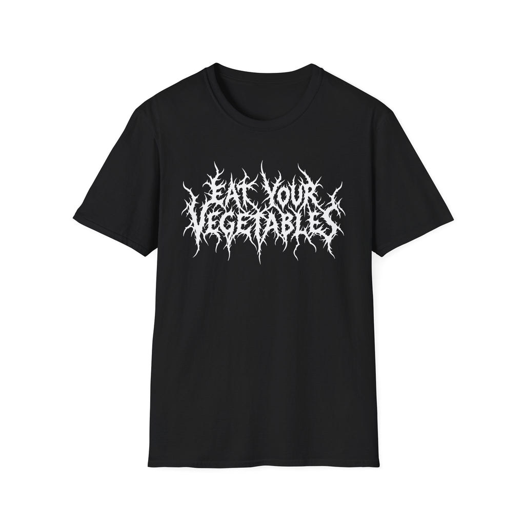 Eat Your Vegetables T-Shirt | Death Metal Typography