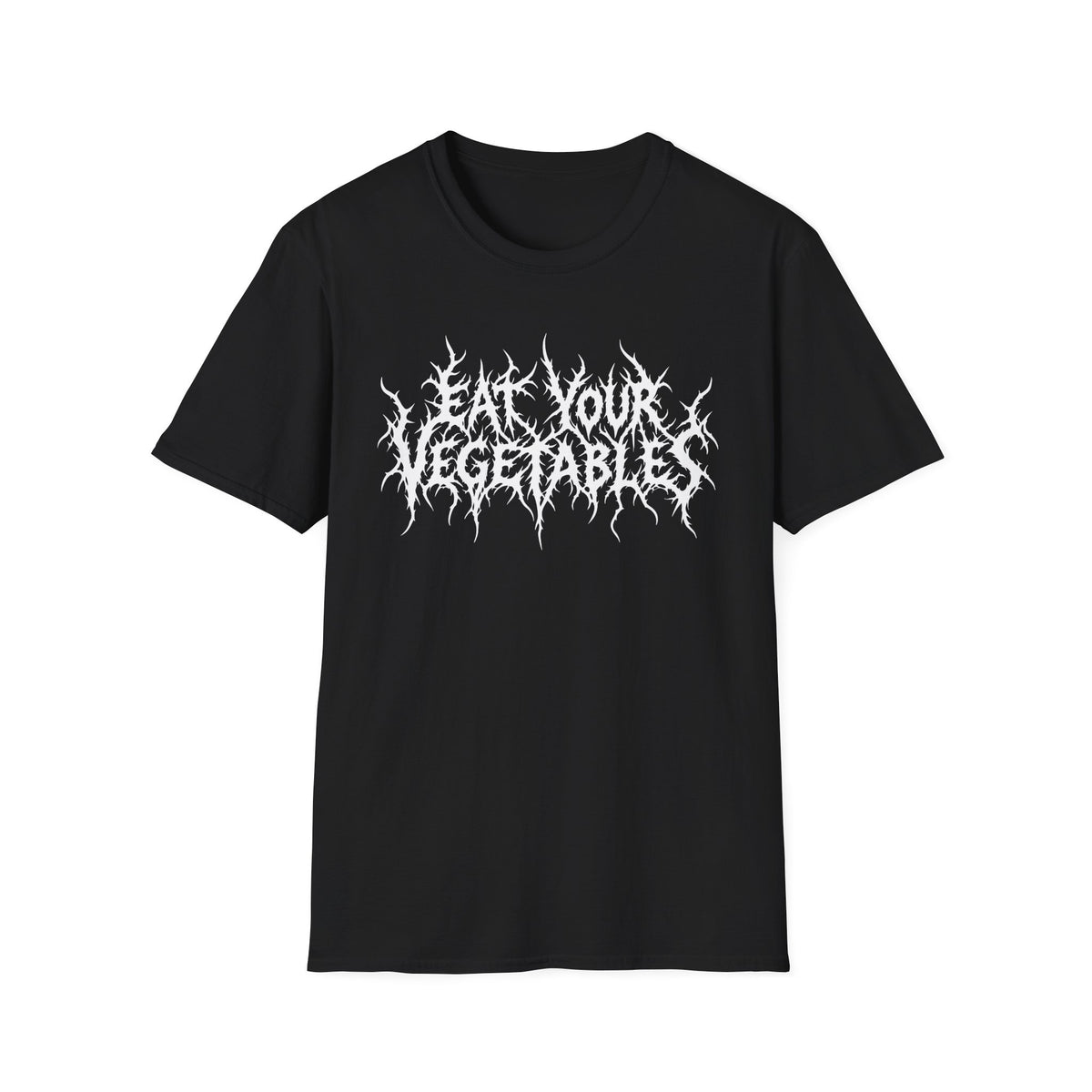 Eat Your Vegetables T-Shirt | Death Metal Typography