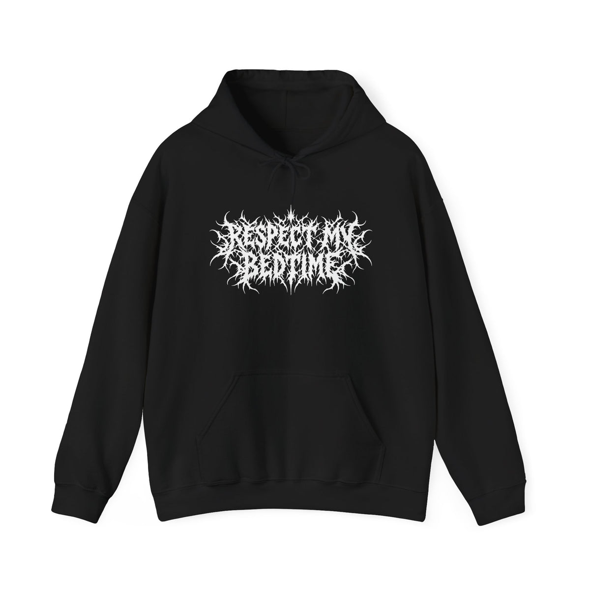 Respect My Bedtime Hoodie | Death Metal Typography
